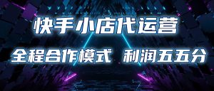 快手小店代运营 限时托管计划合作模式 利润五五分成-星璨学社