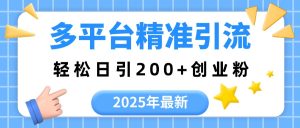 2025年最新多平台精准引流，轻松日引200+-星璨学社