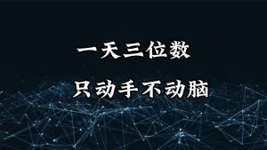 有手就会，无脑操作，日入3位数的长期捡钱项目，1-3年躺赚！-星璨学社