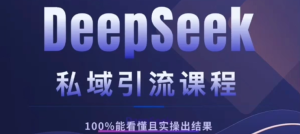 DeepSeek私域引流课程，小白也能看懂，实操必出结果，日引目标客户200+-星璨学社