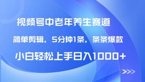 DeepSeek+既梦做视频号中老年养生赛道，条条爆款5分钟1条，轻松日入1000+-星璨学社