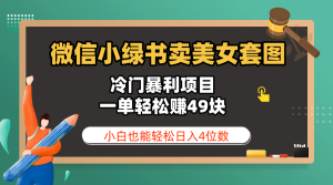 微信小绿书卖美女套图，冷门暴利项目，一单轻松赚49块，小白也能轻松日入4位数-星璨学社