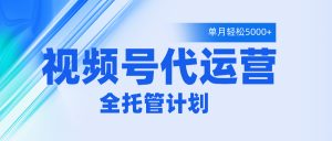 视频号代运营2.0，全程托管招募，单月轻松变现5000+-星璨学社