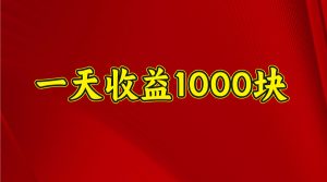 日收益1000多，4月份开始，好项目上线-星璨学社