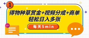 得物种草赏金+视频分成+商单，每天五分钟，轻松日入多张-星璨学社
