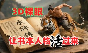书本人物裸眼3D视频，一条视频收益过千，保姆级教程-星璨学社
