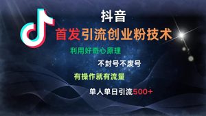 抖音最新引流创业粉技术 利用好奇心原理，不封号、不废号， 有操作就有流量，单人单日引流500+-星璨学社