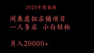 2025年度最新闲鱼虚拟店铺项目一人多店 小白轻松月入20000+-星璨学社