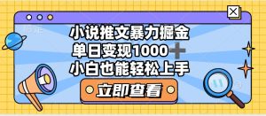 2025年小说推文暴力玩法，单日收益1000+，小白看完即可上手-星璨学社
