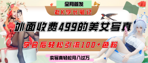 外面收费499的美女写真制作技术，学会后轻松引流色粉变现，日引100+色粉，轻松月入过万-星璨学社